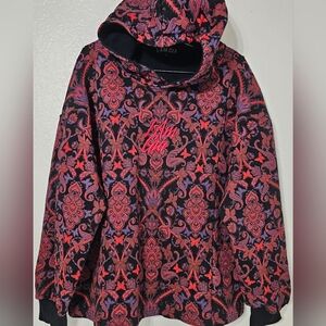 I.AM.GIA Paisley Butterfly Hoodie – Red Purple Black – Size M